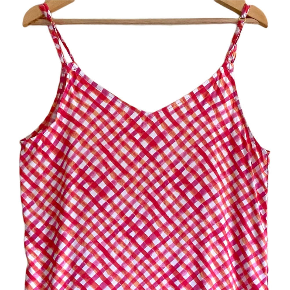 TOMMY BAHAMA Harbour Island Gingham Asymmetric Ruffle Dress swim coverup Size M - Picture 4 of 8